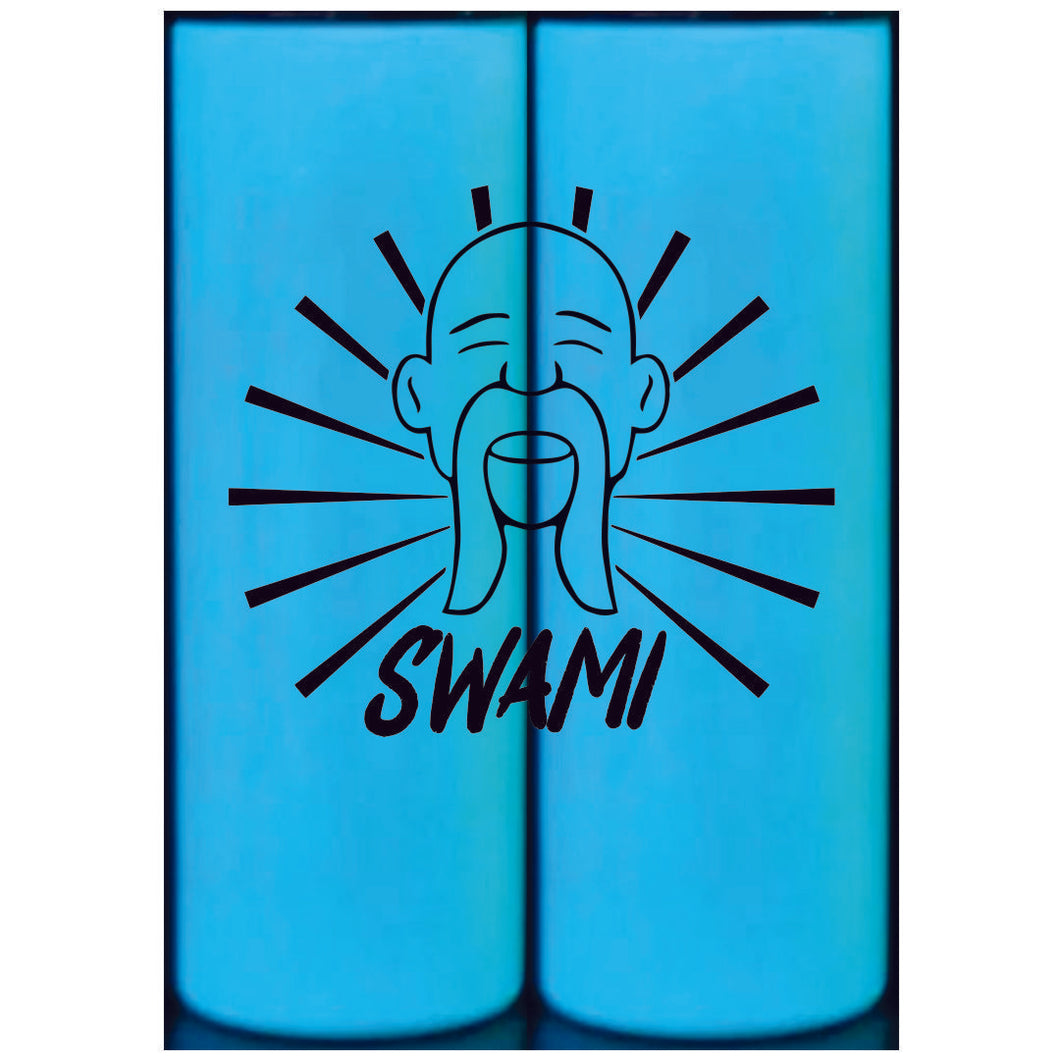 20oz Glow In The Dark Swami White to Blue Travel Mug